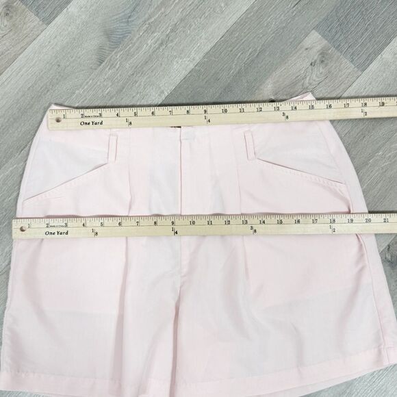 Elle Tie Waist High Rise Shorts Blush Pink 6 Paperbag - Picture 10 of 13